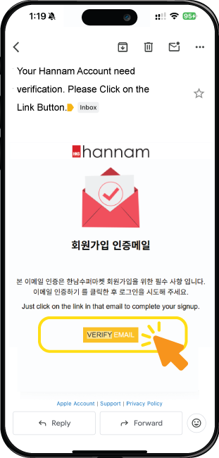 verification email